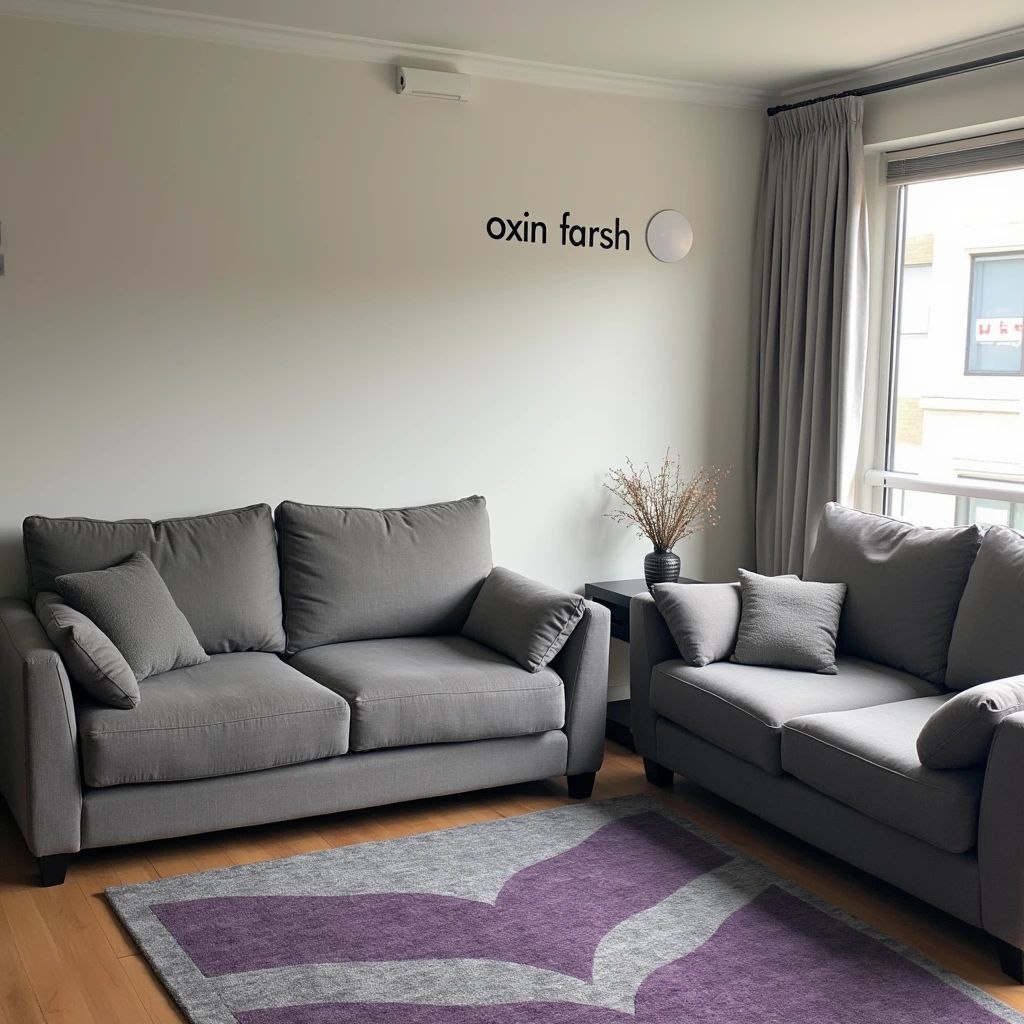 فرشینه مناسب برای مبل طوسی