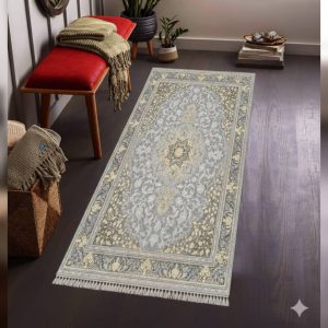 فرشینه راهرویی طوسی روشن