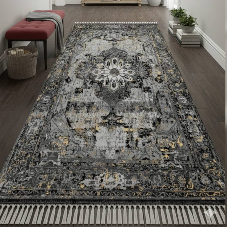 خرید فرشینه راهرویی کلاسیک طوسی