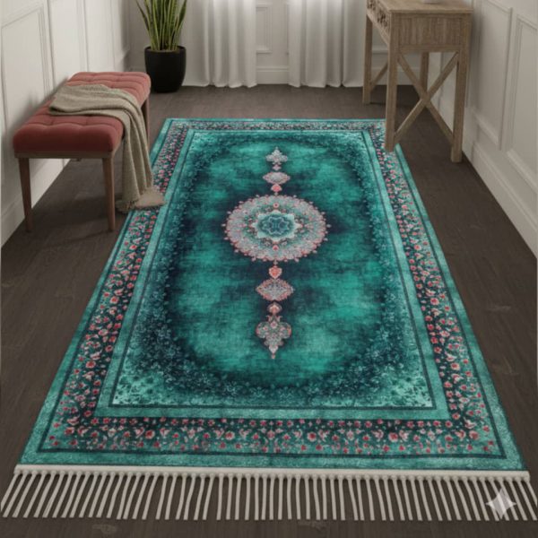 خرید فرشینه راهرویی آبی