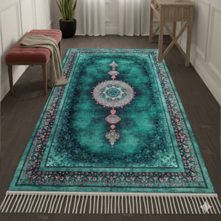 خرید فرشینه راهرویی آبی