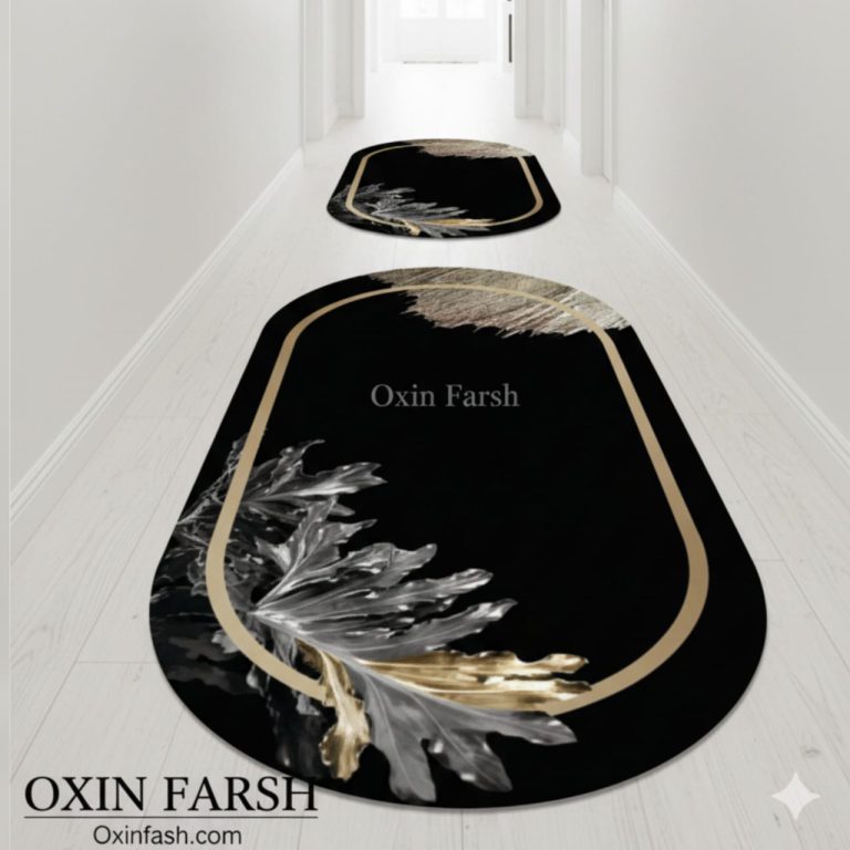 خرید فرشینه راهرویی بیضی لاکچری