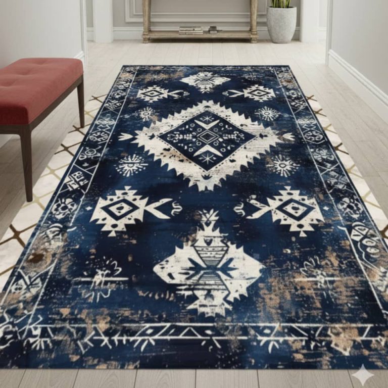 خرید فرشینه راهرویی سرمه ای