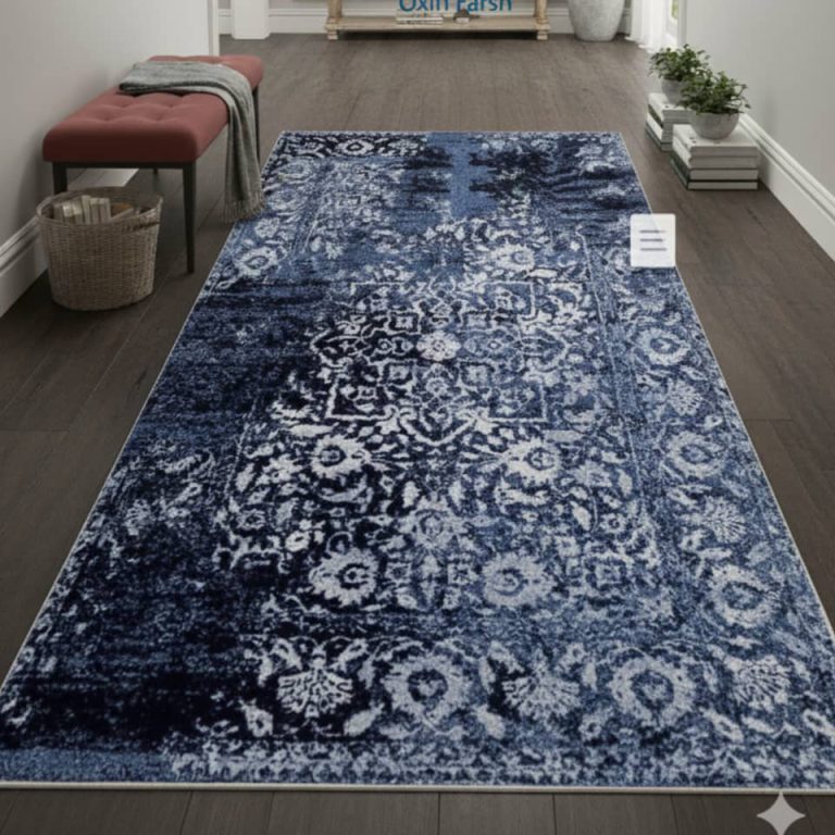 خرید فرشینه راهرویی سرمه ای