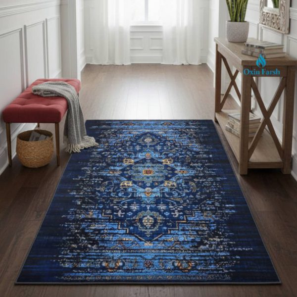 خرید فرشینه راهرویی سرمه ای