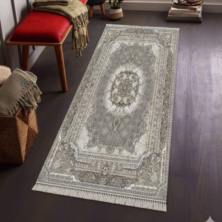 خرید فرشینه راهرویی طوسی کلاسیک
