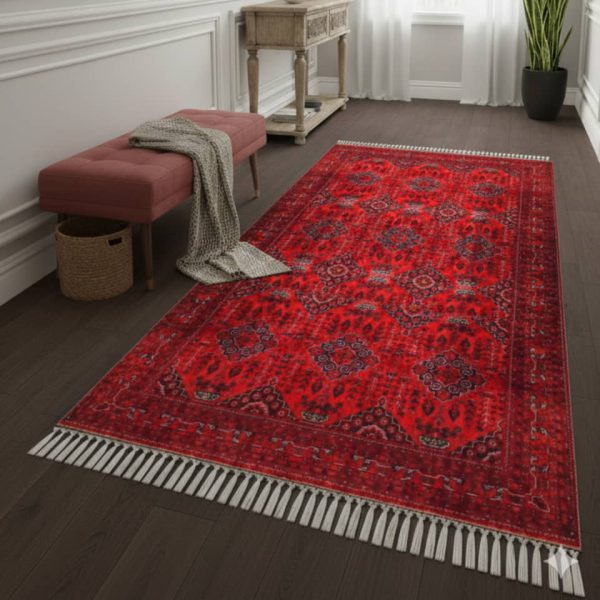 خرید فرشینه راهرویی قرمزلاکی