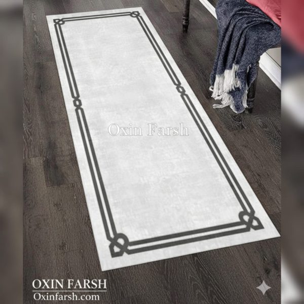 خرید فرشینه راهرویی سفید