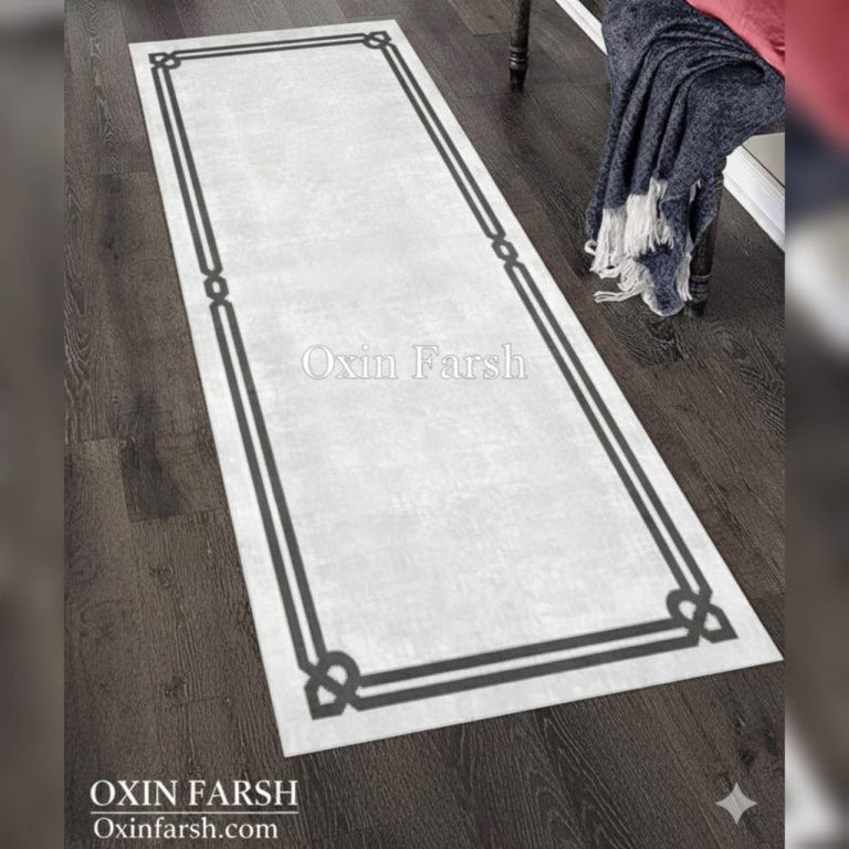 خرید فرشینه راهرویی سفید