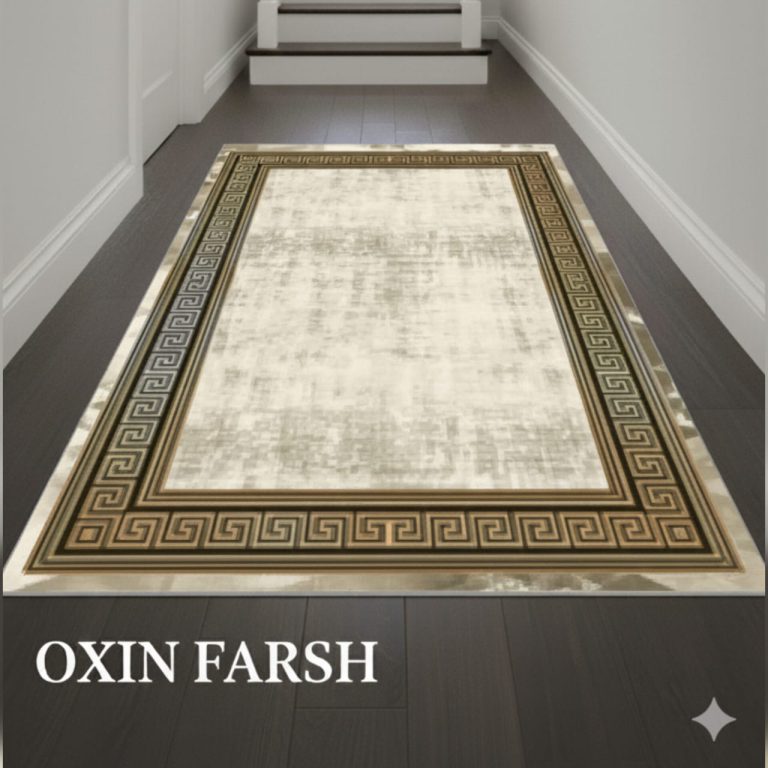 خرید فرشینه راهرویی مدرن کرمی