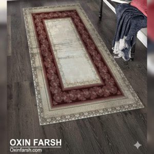 خرید فرشینه راهرویی کرم و قرمز