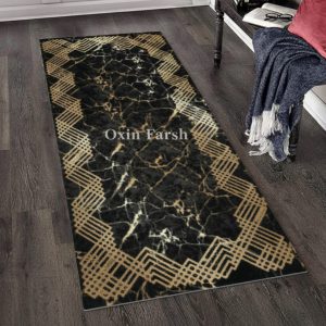 فرشینه مشکی و طلایی