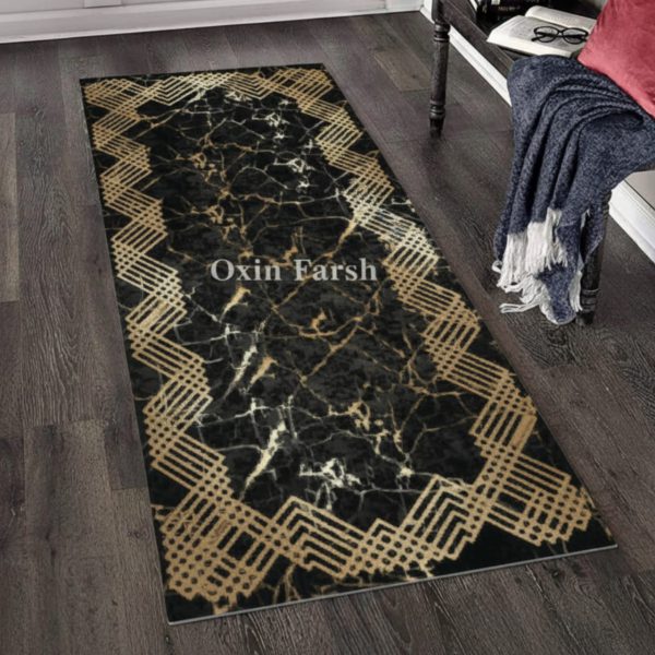 فرشینه مشکی و طلایی