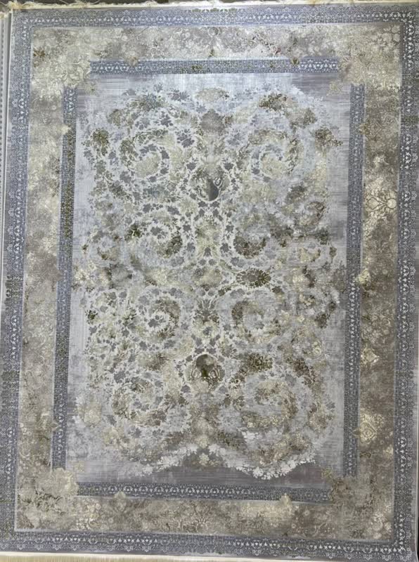 خرید فرش طوسی و سبز