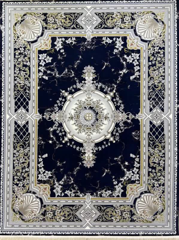 خرید فرش ماشینی لاکچری مشکی