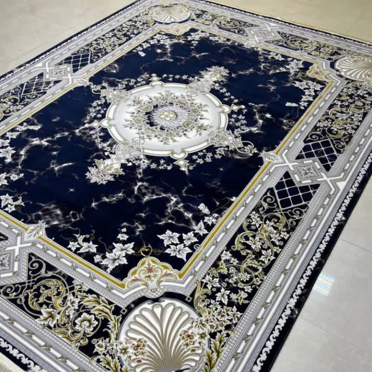 خرید فرش ماشینی لاکچری مشکی