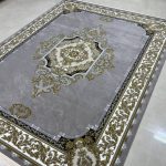 خرید فرش ماشینی لاکچری طوسی