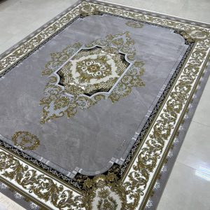 خرید فرش ماشینی لاکچری طوسی