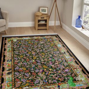 خرید مخمل فرش طرح ابریشمی دست بافت