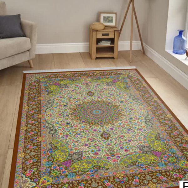 خرید مخمل فرش طرح ابریشمی دست بافت 1043 خرید مخمل فرش طرح ابریشمی دست بافت