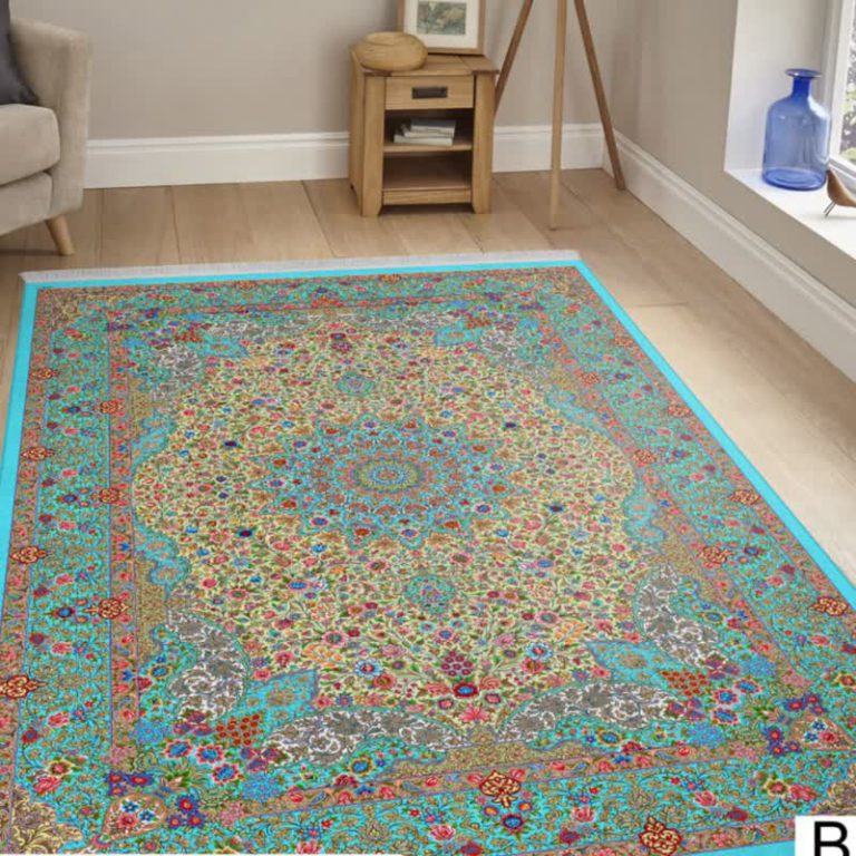 خرید مخمل فرش طرح ابریشمی دست بافت