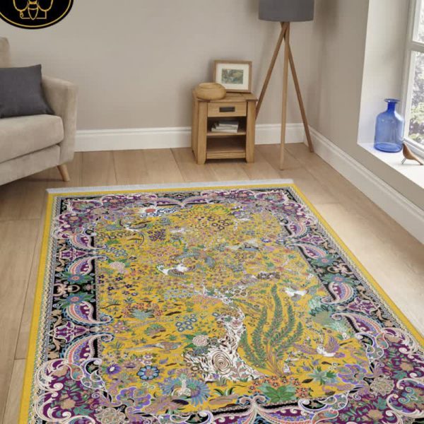 خرید مخمل فرش طرح ابریشمی دست بافت 1045 خرید مخمل فرش طرح ابریشمی دست بافت 1045