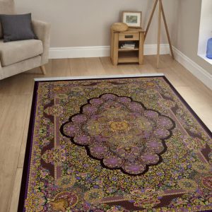 خرید مخمل فرش طرح ابریشمی دست بافت 1052