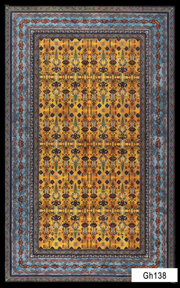 خرید مخمل فرش نارنجی سالن پذیرایی