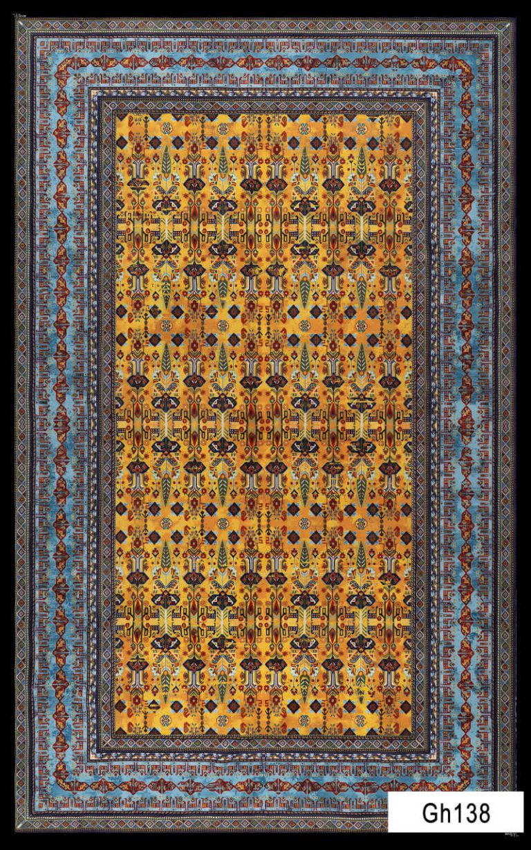 خرید مخمل فرش نارنجی سالن پذیرایی