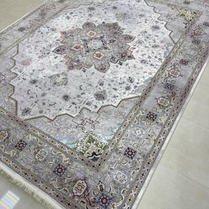خرید فرش ماشینی 1200 شانه هریس طوسی