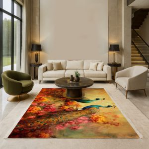 خرید فرشینه 6 متری طرح طاووس