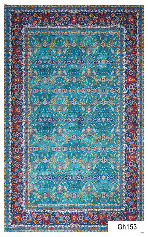 خرید فرشینه سالن پذیرایی کلاسیک آبی