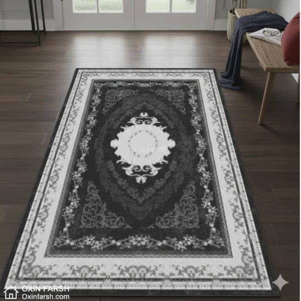 خرید فرشینه راهرویی دودی مشکی