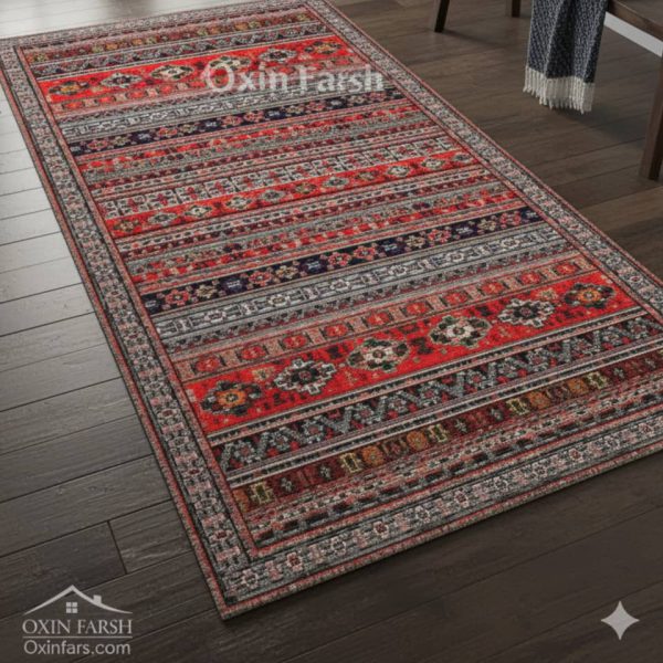 خرید فرشینه راهرویی قرمزلاکی