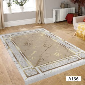 فرش برای کابینت سفید و چوب 