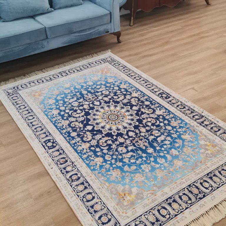 خرید فرشینه سنتی آبی